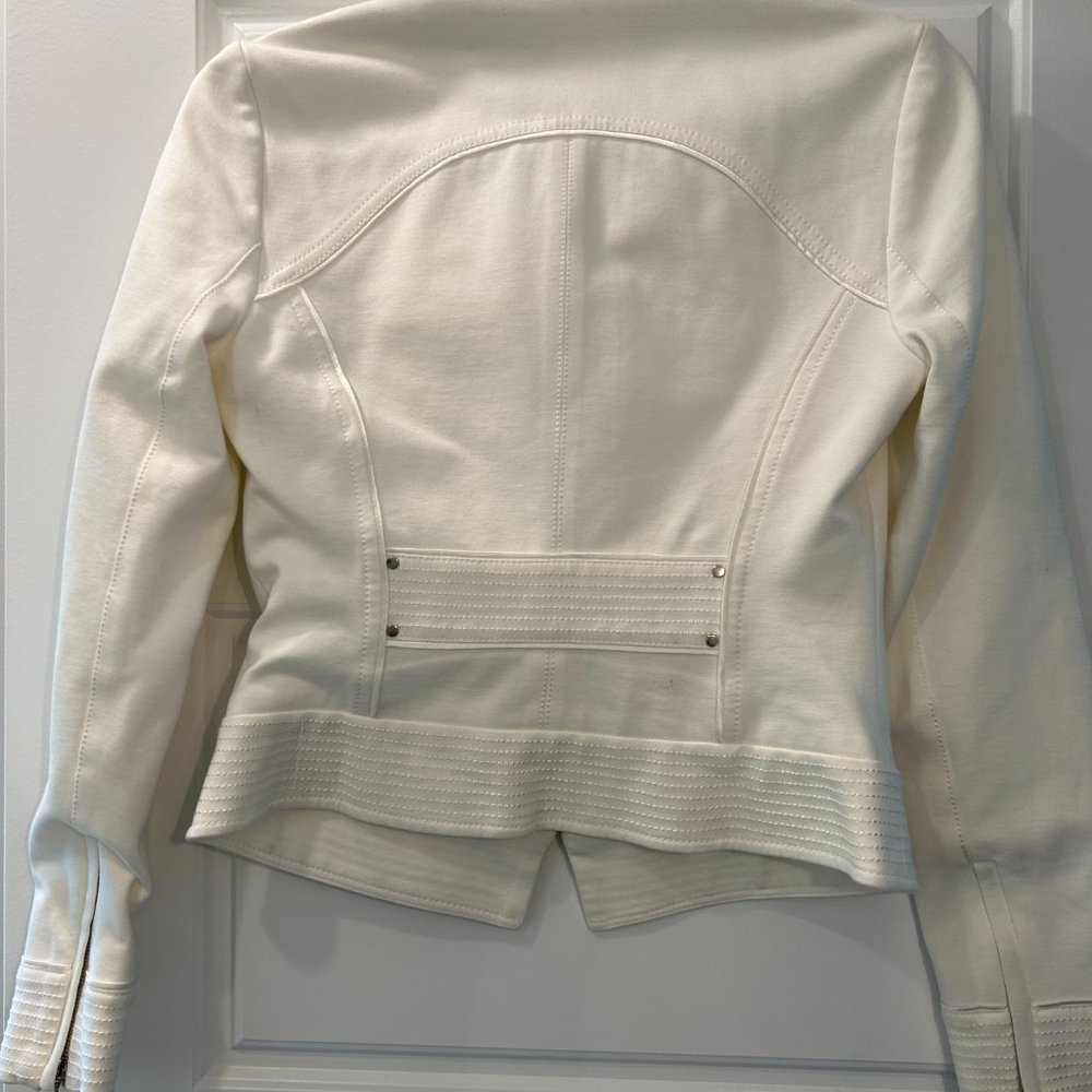 COPY - Ruffle-Front Ponte Jacket - Picture 6 of 13
